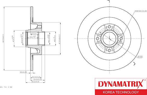 Dynamatrix DBD1443 - Brake Disc autospares.lv