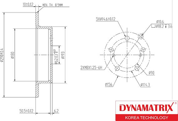 Dynamatrix DBD1409 - Brake Disc autospares.lv