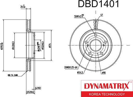 Dynamatrix DBD1401 - Brake Disc autospares.lv