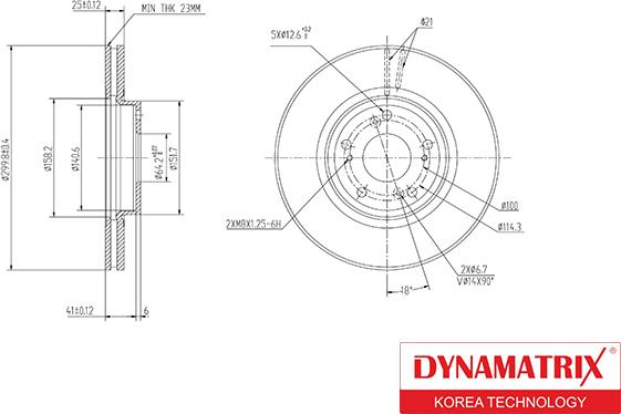 Dynamatrix DBD1424 - Brake Disc autospares.lv
