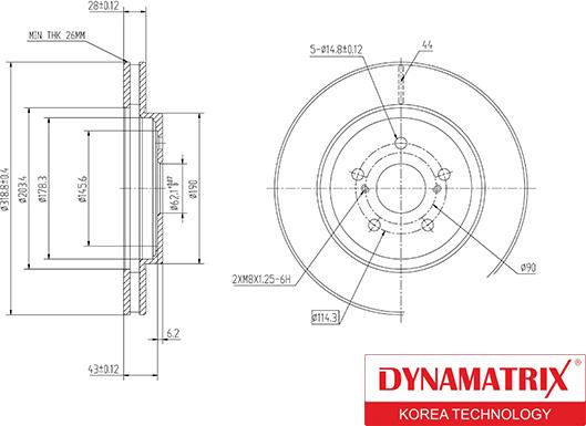 Dynamatrix DBD1544 - Brake Disc autospares.lv