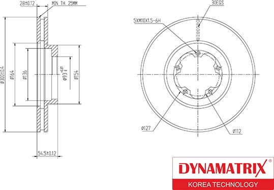 Dynamatrix DBD1555 - Brake Disc autospares.lv