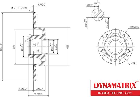 Dynamatrix DBD1569 - Brake Disc autospares.lv