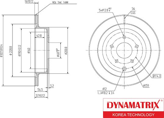 Dynamatrix DBD1506 - Brake Disc autospares.lv