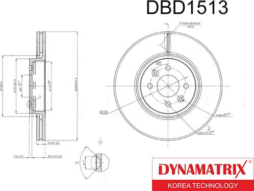 Dynamatrix DBD1513 - Brake Disc autospares.lv