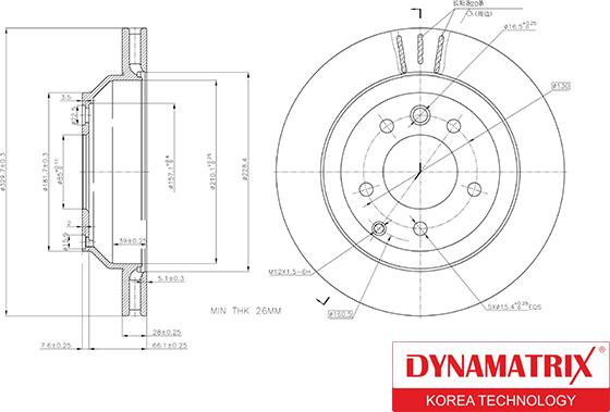 Dynamatrix DBD1580 - Brake Disc autospares.lv