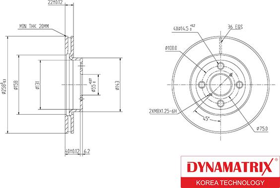 Dynamatrix DBD1587 - Brake Disc autospares.lv