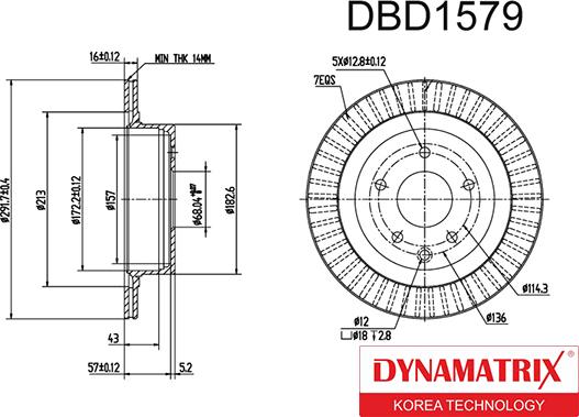 Dynamatrix DBD1579 - Brake Disc autospares.lv