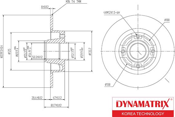 Dynamatrix DBD1571 - Brake Disc autospares.lv