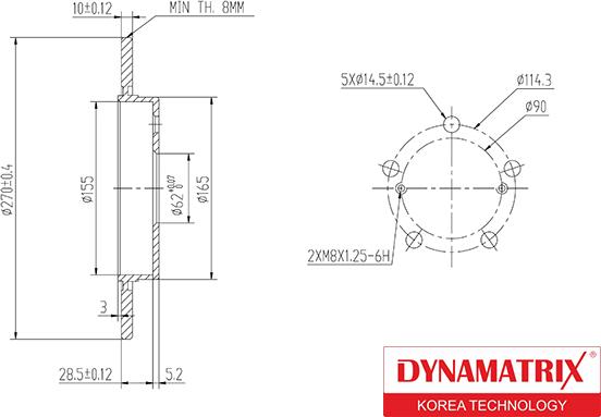 Dynamatrix DBD1645 - Brake Disc autospares.lv