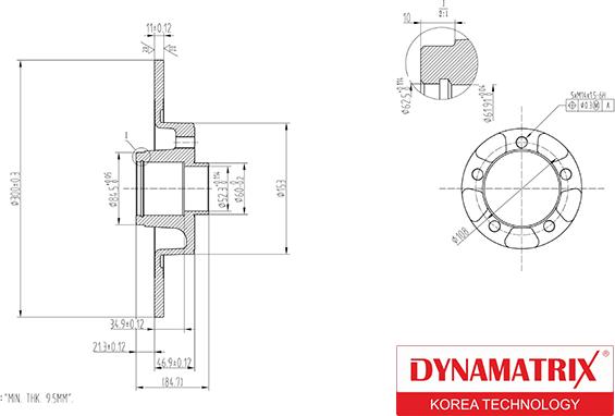 Dynamatrix DBD1654 - Brake Disc autospares.lv