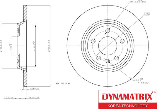 Dynamatrix DBD1666 - Brake Disc autospares.lv