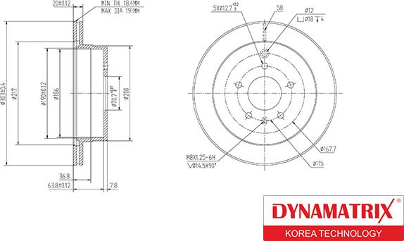 Dynamatrix DBD1660 - Brake Disc autospares.lv