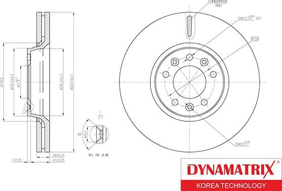 Dynamatrix DBD1615 - Brake Disc autospares.lv