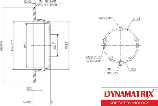 Dynamatrix DBD1618 - Brake Disc autospares.lv