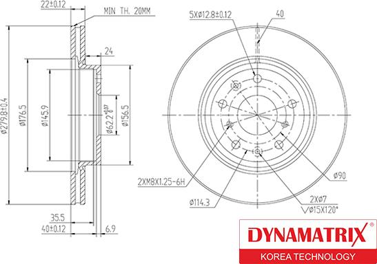 Dynamatrix DBD1620 - Brake Disc autospares.lv