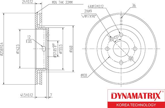 Dynamatrix DBD1628 - Brake Disc autospares.lv