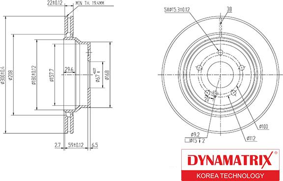 Dynamatrix DBD1672 - Brake Disc autospares.lv