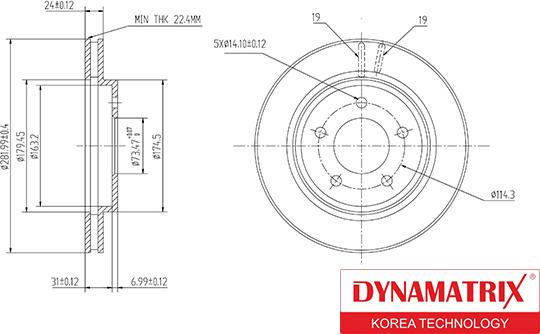 Dynamatrix DBD1059 - Brake Disc autospares.lv