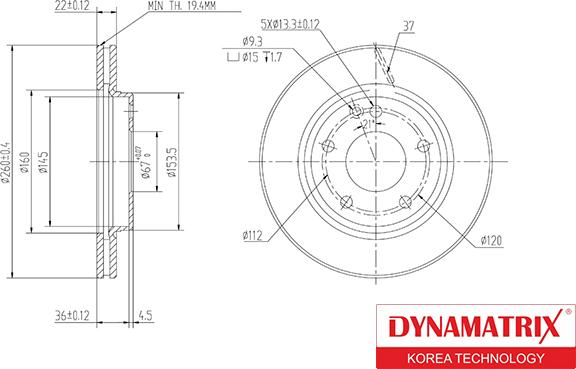 Dynamatrix DBD1035 - Brake Disc autospares.lv