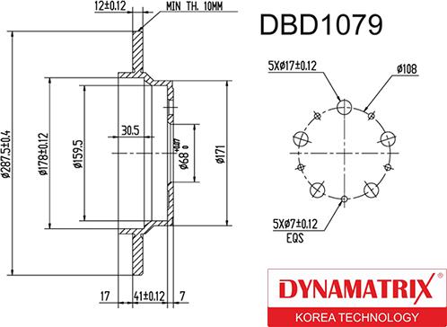 Dynamatrix DBD1079 - Brake Disc autospares.lv