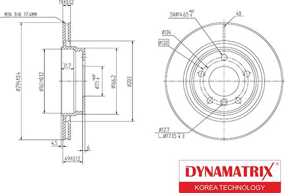 Dynamatrix DBD1073 - Brake Disc autospares.lv