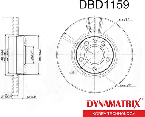Dynamatrix DBD1159 - Brake Disc autospares.lv