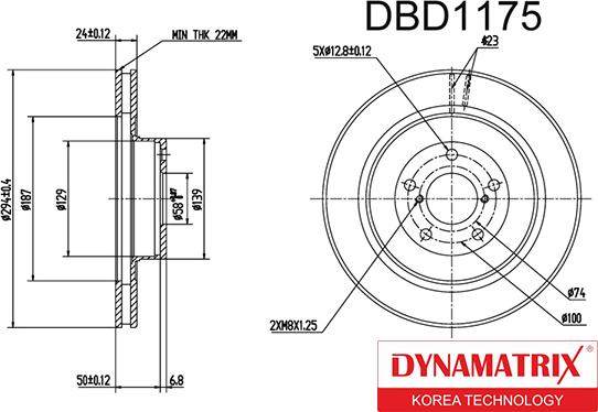 Dynamatrix DBD1175 - Brake Disc autospares.lv