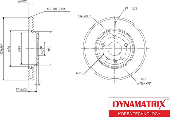 Dynamatrix DBD1869 - Brake Disc autospares.lv