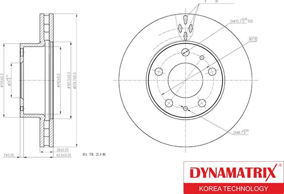 Dynamatrix DBD1800 - Brake Disc autospares.lv