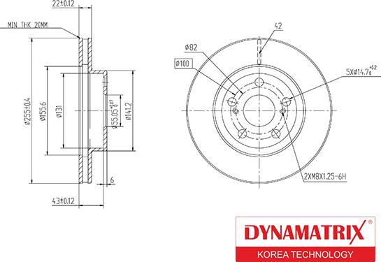 Dynamatrix DBD1886 - Brake Disc autospares.lv