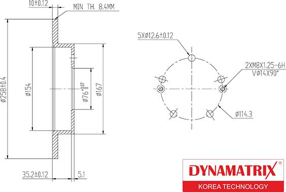 Dynamatrix DBD1874 - Brake Disc autospares.lv