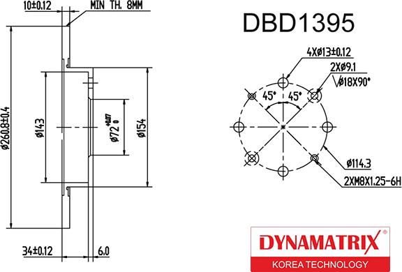 Dynamatrix DBD1395 - Brake Disc autospares.lv