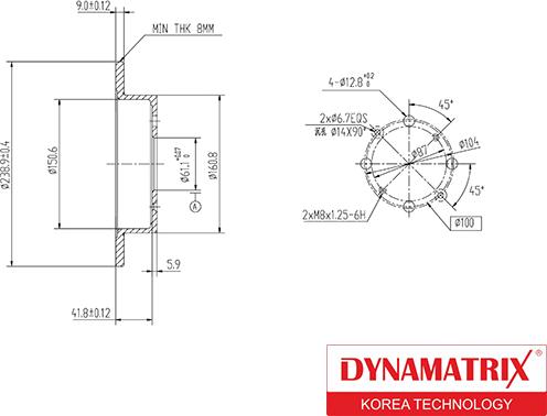 Dynamatrix DBD1358 - Brake Disc autospares.lv