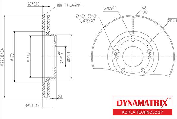 Dynamatrix DBD1300 - Brake Disc autospares.lv