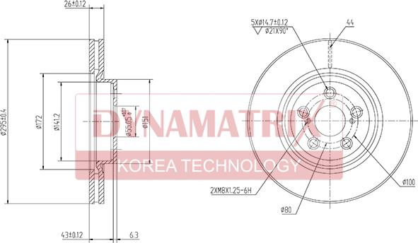 Dynamatrix DBD1315 - Brake Disc autospares.lv