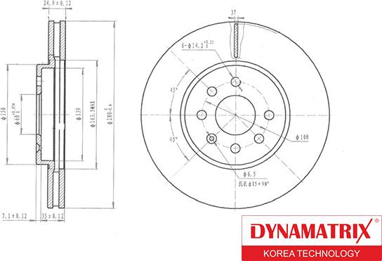 Dynamatrix DBD1374 - Brake Disc autospares.lv