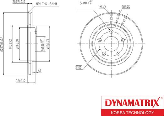 Dynamatrix DBD1376 - Brake Disc autospares.lv