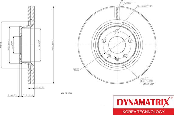 Dynamatrix DBD1291 - Brake Disc autospares.lv