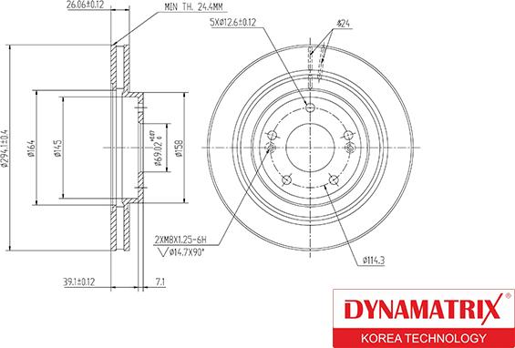 Dynamatrix DBD1292 - Brake Disc autospares.lv