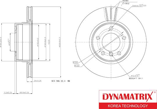 Dynamatrix DBD1241 - Brake Disc autospares.lv