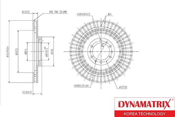 Dynamatrix DBD1212 - Brake Disc autospares.lv