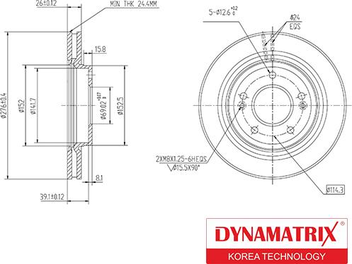 Dynamatrix DBD1239 - Brake Disc autospares.lv