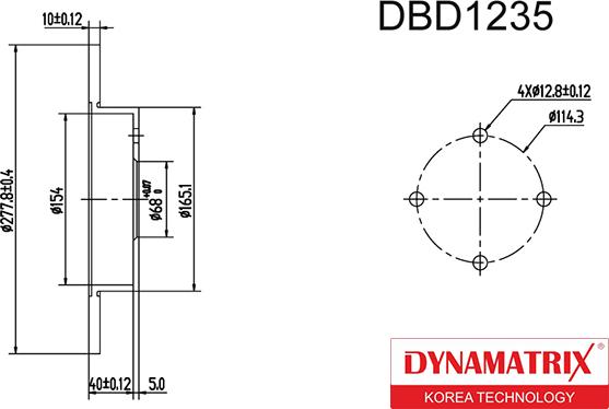 Dynamatrix DBD1235 - Brake Disc autospares.lv