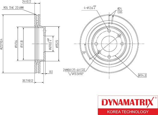 Dynamatrix DBD1270 - Brake Disc autospares.lv