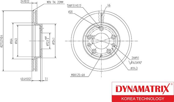 Dynamatrix DBD1278 - Brake Disc autospares.lv