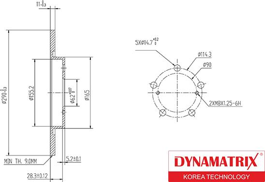 Dynamatrix DBD1755 - Brake Disc autospares.lv