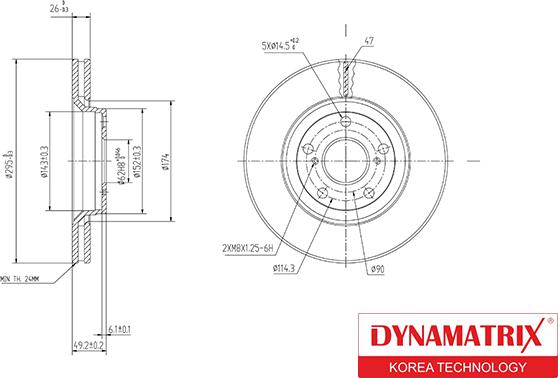 Dynamatrix DBD1756 - Brake Disc autospares.lv