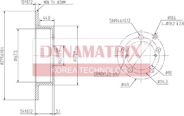 Dynamatrix DBD1704 - Brake Disc autospares.lv