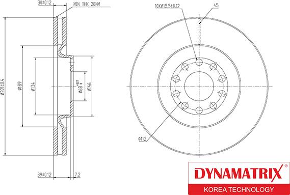 Dynamatrix DBD1705 - Brake Disc autospares.lv